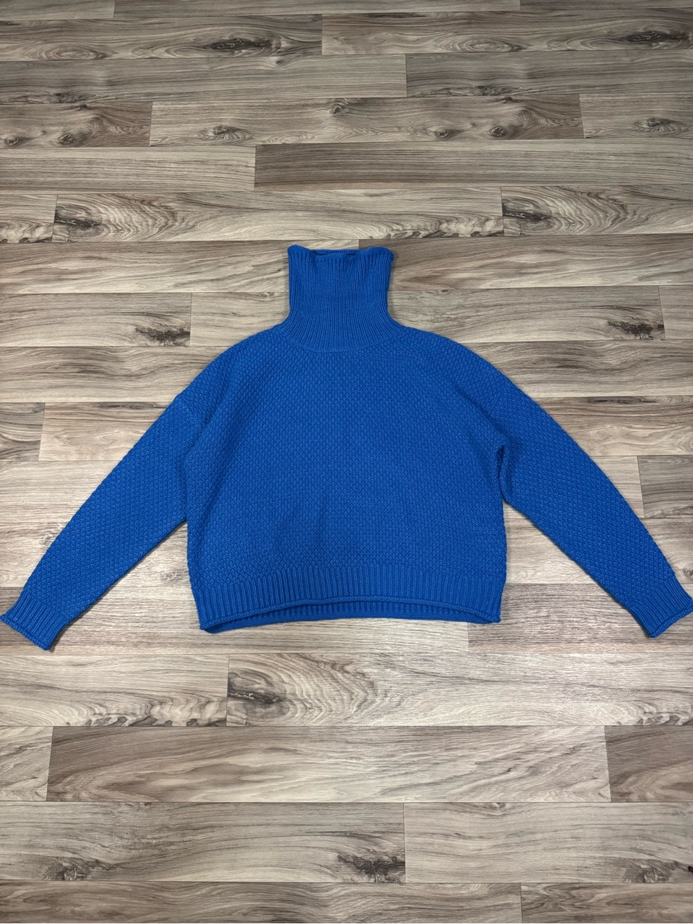 Kut from the Kloth Royal Blue Knit Turtleneck Pullover Sweater Size Extra Large